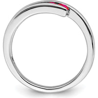 14K White Gold Ruby 4-Stone Ring with Round Cut Rubies - 0.23 Carat Total Ruby Weight by 0