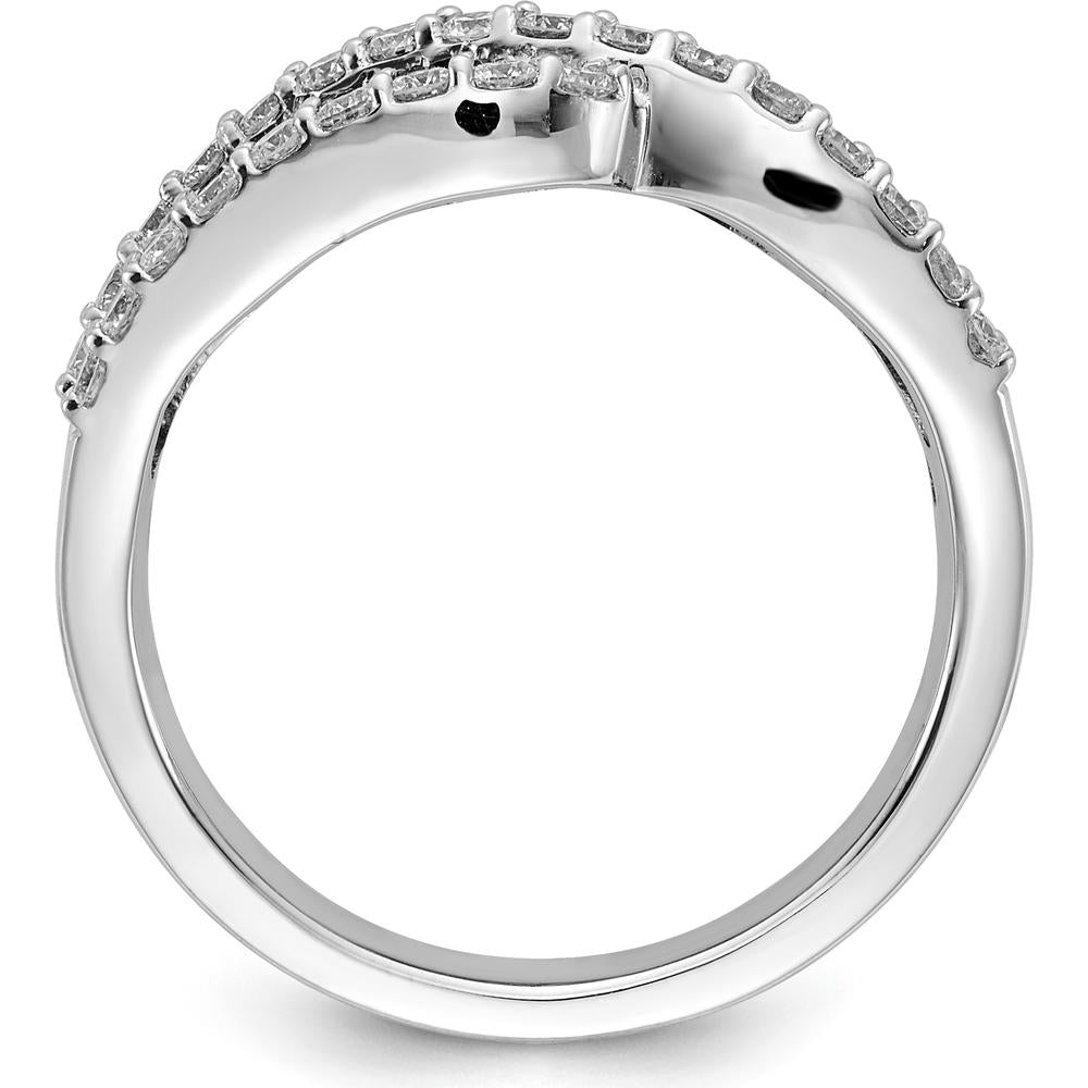 14K White Gold Ruby and Diamond Ring with Baguette and Round Stones - 0.23 Carat Total Gemstone Weight by 0