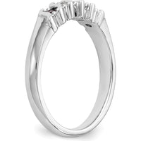 14K White Gold Ruby and Diamond Wave Band - 0.225 Carat Total Gem Weight by 0
