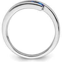14K White Gold Sapphire 4-Stone Ring with Round Sapphires - 0.26 Carat Total Sapphire Weight by Monteluci Fine Jewelry