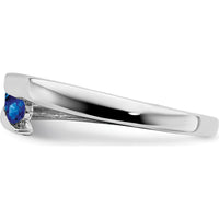14K White Gold Sapphire 4-Stone Ring with Round Sapphires - 0.26 Carat Total Sapphire Weight by Monteluci Fine Jewelry