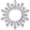 14K White Gold Sapphire and Diamond Snowflake Chain Slide - 0.007 Carat Total Diamond Weight by Lumare Gioia