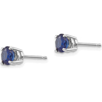 14K White Gold Sapphire Stud Earrings - 0.66 Carat Total Sapphire Weight by Monteluci Fine Jewelry