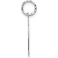 14K White Gold Satin Finish Number 22 Charm with Rhodium Plating by Oro Pregiato