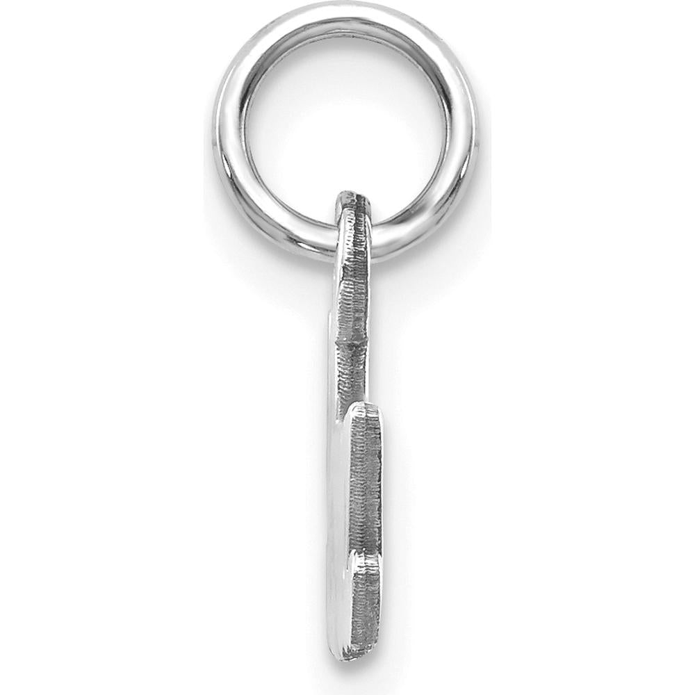 14K White Gold Satin Nana Charm Pendant - Brushed Finish by 0