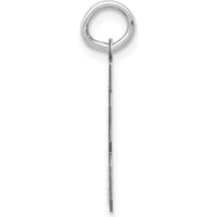 14K White Gold Satin Number 83 Charm - Laser-Cut and Rhodium Plated by Oro Pregiato
