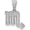 14K White Gold Scorpio Zodiac Pendant with Round Diamonds - 0.035 Carat Total Diamond Weight by Monteluci Fine Jewelry