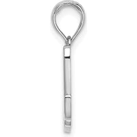 14K White Gold Script Letter "M" Initial Pendant - Personalized Luxury Jewelry by Oro Pregiato