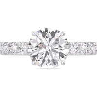 14K White Gold Semi-Mount Ring with Pavé-Set Round Diamonds - 2.60 Carat Total Diamond Weight by Auriventus