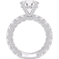 14K White Gold Semi-Mount Ring with Pavé-Set Round Diamonds - 2.60 Carat Total Diamond Weight by Auriventus