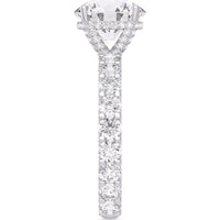 14K White Gold Semi-Mount Ring with Pavé-Set Round Diamonds - 2.60 Carat Total Diamond Weight by Auriventus