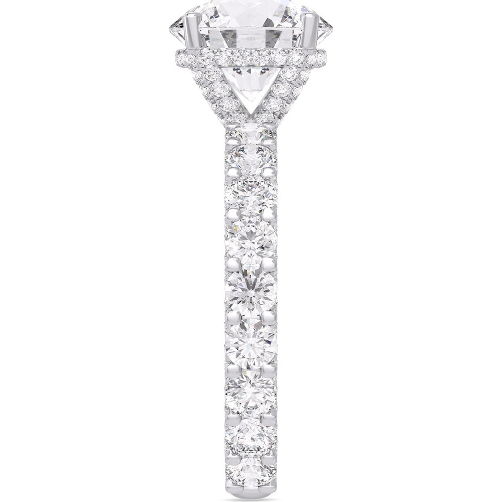 14K White Gold Semi-Mount Ring with Pavé-Set Round Diamonds - 2.60 Carat Total Diamond Weight by Auriventus