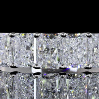 14K White Gold Seven-Stone Eternity Band with 1.10 Carat Total Weight Radiant Cut Lab Diamonds (E-F Color, VS1 Clarity) - Covaloro Fine Jewelry