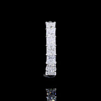 14K White Gold Seven-Stone Eternity Band with Princess Cut Lab Diamonds - 1.14 Carat Total Weight (E-F Color, VS Clarity) - Covaloro Fine Jewelry