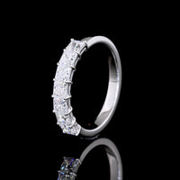 14K White Gold Seven-Stone Eternity Band with Princess Cut Lab Diamonds - 1.14 Carat Total Weight (E-F Color, VS Clarity) - Covaloro Fine Jewelry