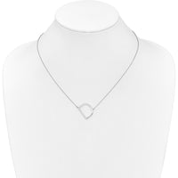 14K White Gold Sideways Diamond Initial D Necklace - Personalized Luxury Jewelry by Oro Pregiato