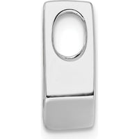 14K White Gold Slide Mounting for 4.5mm Stone with Reversible Omega and Rhodium Plating - Fits 2mm Regular and 3mm Fancy Omega by Oro Pregiato