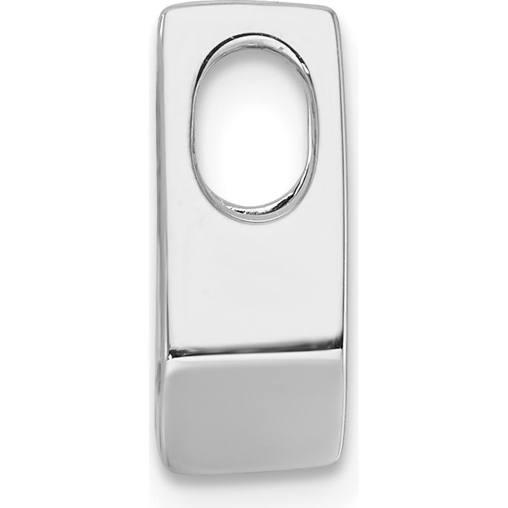 14K White Gold Slide Mounting for 4.5mm Stone with Reversible Omega and Rhodium Plating - Fits 2mm Regular and 3mm Fancy Omega by Oro Pregiato