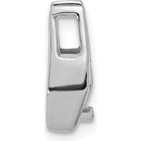 14K White Gold Slide Mounting for 5.25mm Stone with Omega Chain Fit by Oro Pregiato