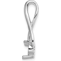14K White Gold Slide Mounting for 5.8mm Round Stone with Omega Compatibility by Oro Pregiato