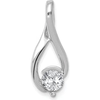 14K White Gold Slide Mounting for 5.8mm Round Stone with Omega Compatibility by Oro Pregiato