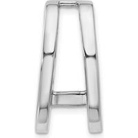 14K White Gold Slide Mounting for 6mm to 8mm Stones, Rhodium Plated Finish by Oro Pregiato