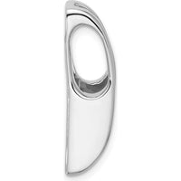 14K White Gold Slide Mounting for 6mm to 8mm Stones, Rhodium Plated Finish by Oro Pregiato