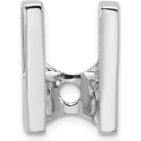 14K White Gold Slide Mounting for 7.5mm Stone - Fits up to 6mm Regular or 8mm Fancy Omega by Oro Pregiato