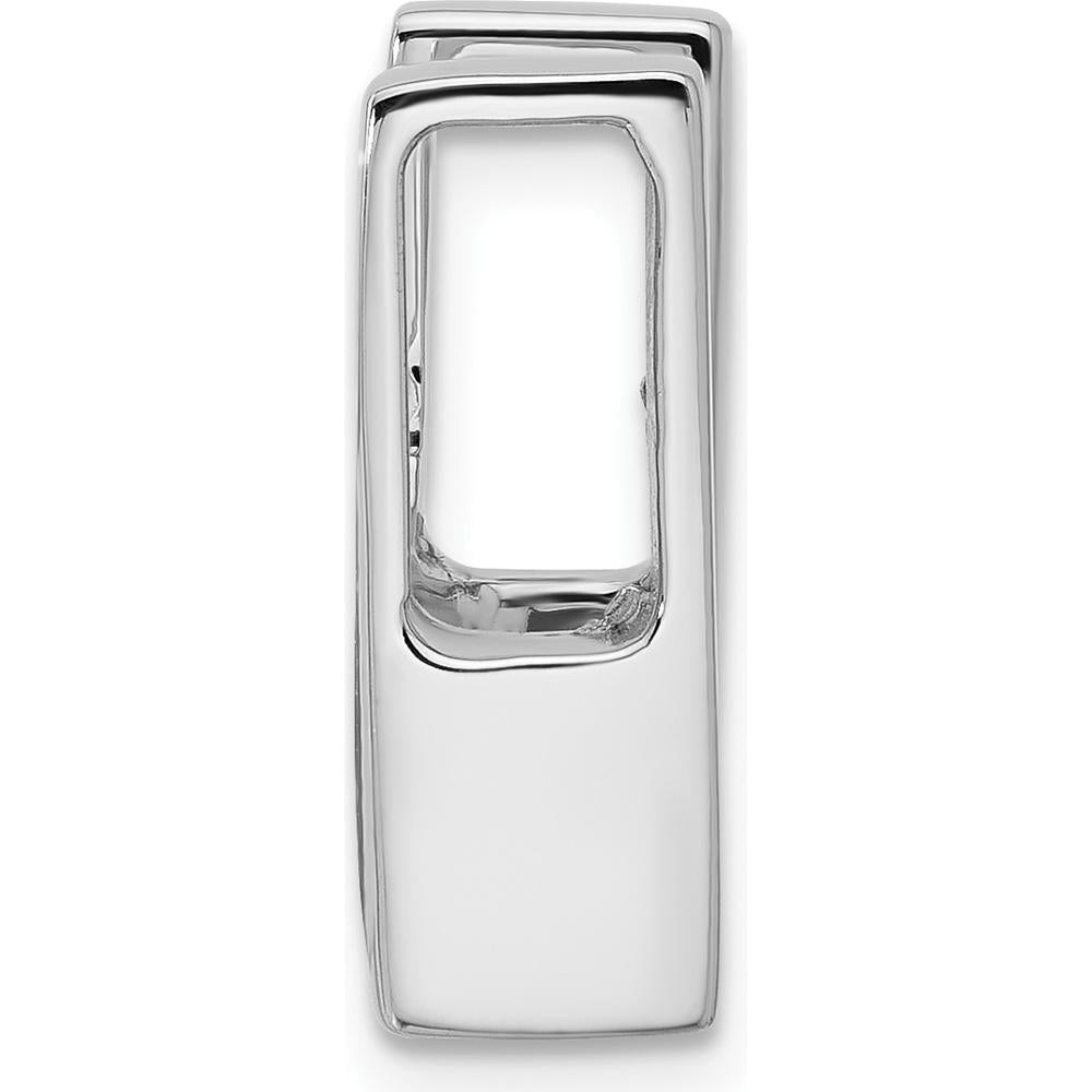 14K White Gold Slide Mounting for 7.5mm Stone - Fits up to 6mm Regular or 8mm Fancy Omega by Oro Pregiato