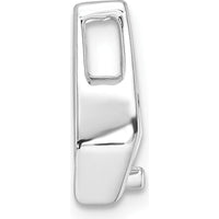 14K White Gold Slide Pendant Mounting for 4.75mm Stone - Fits 3mm Fancy or Reversible Omega Chains by Oro Pregiato