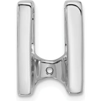 14K White Gold Slide Pendant Mounting for 6mm Regular or 8mm Fancy Stones with Rhodium Finish by Oro Pregiato