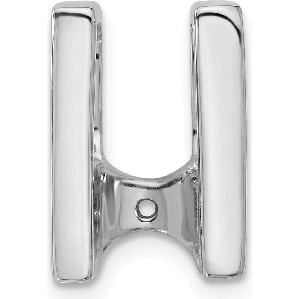14K White Gold Slide Pendant Mounting for 6mm Regular or 8mm Fancy Stones with Rhodium Finish by Oro Pregiato