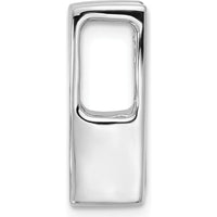 14K White Gold Slide Pendant Mounting for 6mm Regular or 8mm Fancy Stones with Rhodium Finish by Oro Pregiato