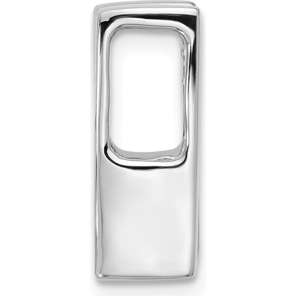 14K White Gold Slide Pendant Mounting for 6mm Regular or 8mm Fancy Stones with Rhodium Finish by Oro Pregiato