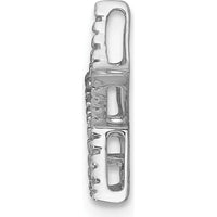 14K White Gold Small Diamond Star Chain Slide Pendant with 20 Round Diamonds - 0.05 Carat Total Diamond Weight by Oro Pregiato