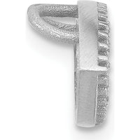 14K White Gold Small Evil Eye Pendant Mounting with Rhodium Plating - Customizable Design for Necklaces by Oro Pregiato