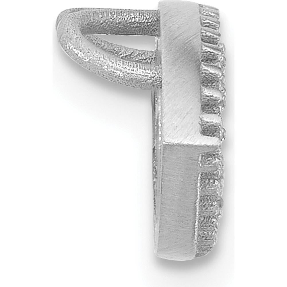 14K White Gold Small Evil Eye Pendant Mounting with Rhodium Plating - Customizable Design for Necklaces by Oro Pregiato