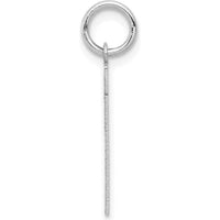 14K White Gold Small Satin Number 21 Charm with Rhodium Plating by Oro Pregiato