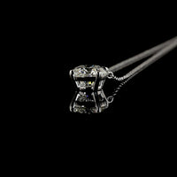 14K White Gold Solitaire Pendant with 1.90 Carat Round Brilliant Cut Lab Grown Diamond - E-F Color VS1 Clarity - Covaloro Fine Jewelry