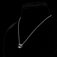 14K White Gold Solitaire Pendant with 7.14 Carat Round Brilliant Cut Lab Diamond - E-F VS2 GIA Certified - Covaloro Fine Jewelry