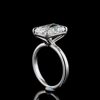 14K White Gold Solitaire Ring with 5.08 Carat Radiant Cut Lab-Grown Diamond, E-F Color VS2 Clarity, GIA Certified - Covaloro Fine Jewelry