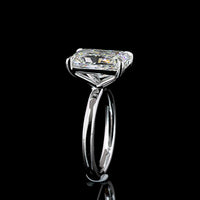14K White Gold Solitaire Ring with 5.08 Carat Radiant Cut Lab-Grown Diamond, E-F Color VS2 Clarity, GIA Certified - Covaloro Fine Jewelry