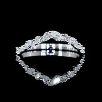 14K White Gold Special Eternity Band with Round and Pear Shaped Lab Diamonds - 0.42 Carat Total Diamond Weight - Covaloro Fine Jewelry