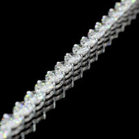 14K White Gold Special Necklace with 3.32 Carat Cushion Cut Green Emerald Lab Gemstone, 19.33 Carats Pear Cut, and 0.88 Carats Marquise Cut Lab Gemstones - 23.53 Total Carat Weight - Covaloro Fine Jewelry