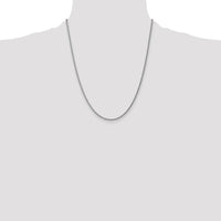 14K White Gold Spiga 22" Chain with Spring Ring Clasp - 1.05mm Width by Oro Pregiato