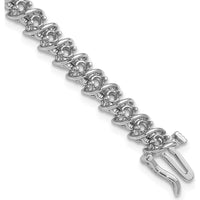 14K White Gold Spiral Tennis Bracelet Mounting with Prong Set Round Diamond Settings - 43 Stones, 2.4mm Each by Monteluci Fine Jewelry