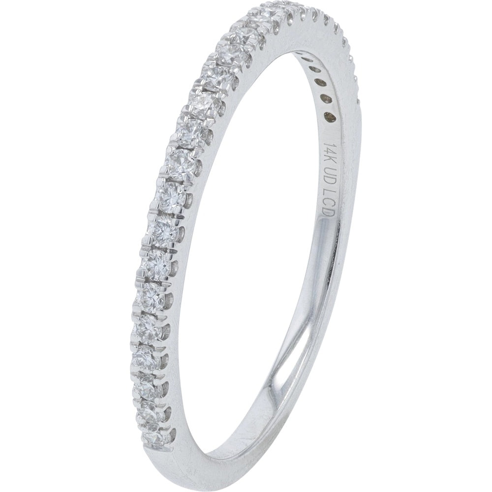 14K White Gold Split-Shank Bridal Set with 5.00 Carat Round Lab-Grown Diamond and Accent Diamonds - 5.61 Carat Total Diamond Weight