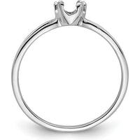 14K White Gold Split Shank Mounting for 6x4mm Oval Gemstone by Monteluci Fine Jewelry