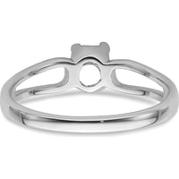 14K White Gold Split Shank Mounting for 6x4mm Oval Gemstone by Monteluci Fine Jewelry
