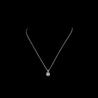 14K White Gold Square Antique Cushion Cut Lab Diamond Pendant with Accent Diamonds - 1.65 Carat Total Diamond Weight - Covaloro Fine Jewelry